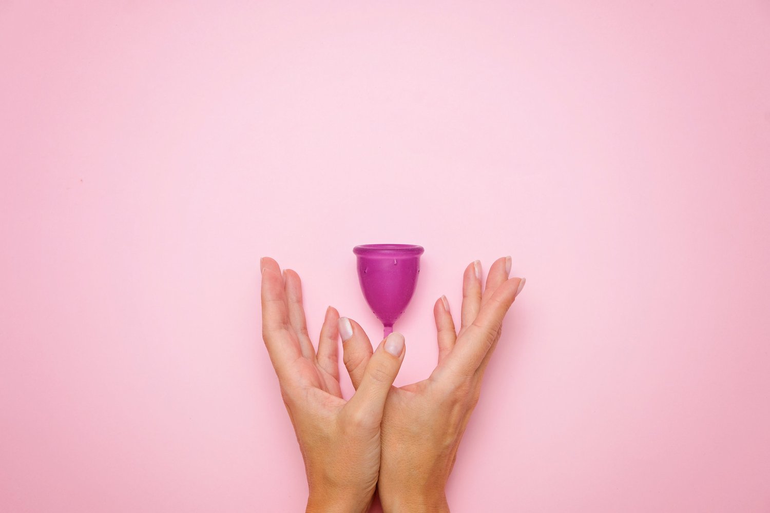 pink menstrual cup